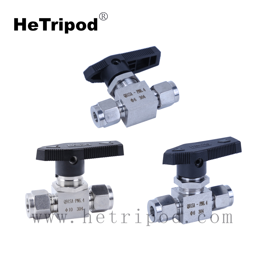 304/316 stainless steel ferrule ball valve Q91SA imitation American straight-through panel ball valv