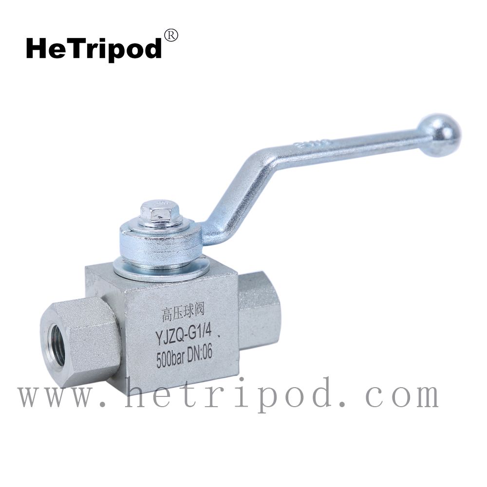 Carbon steel manual hydraulic high pressure ball valve YJZQ series inch metric internal thread switc