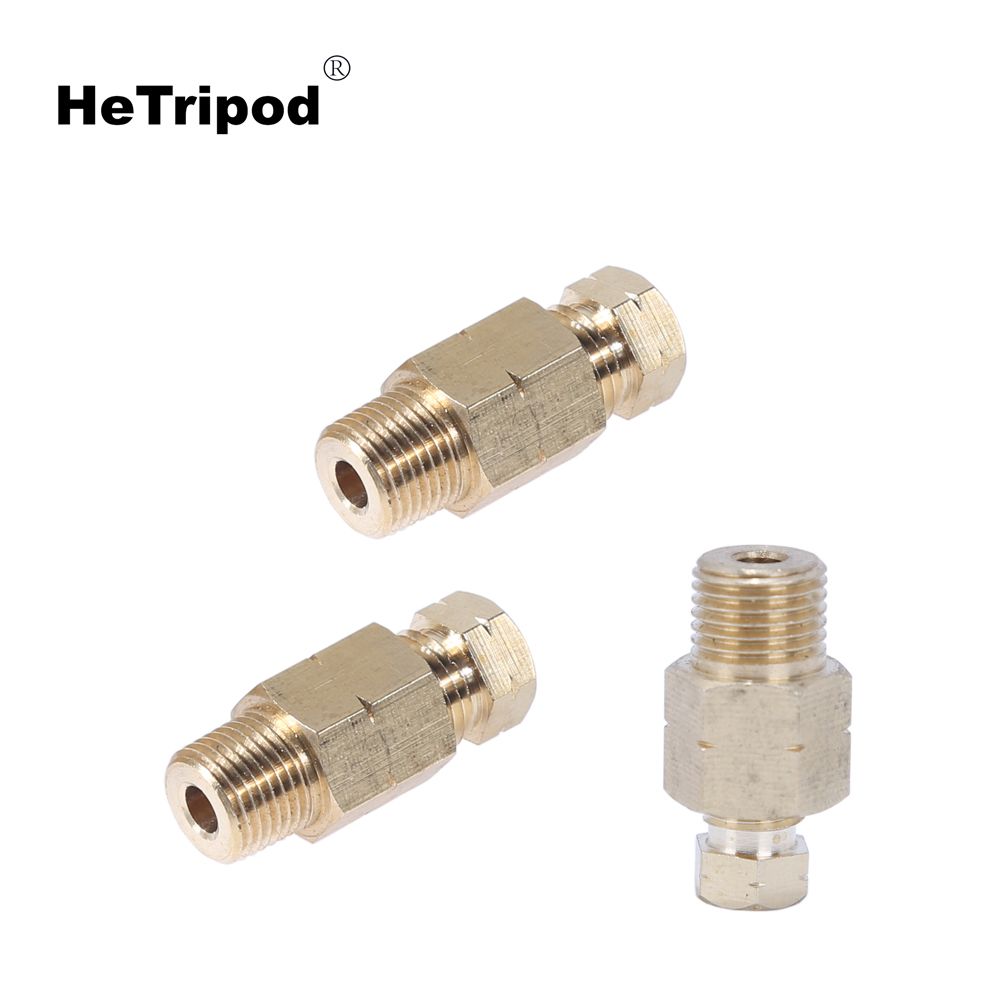Brass internal and external thread direct transition hydraulic joint centralized lubrication pipelin