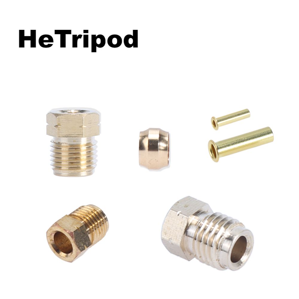 Brass oil pipe joint centralized lubrication CNC machine oil pipe joint pipeline seal M8*1 M10*1 4mm