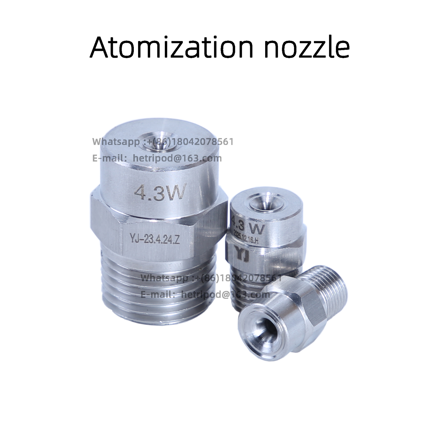 304 Stainless Steel Wide Angle Jet Nozzle High And Low Pressure Mist Atomization Industrial Spraying