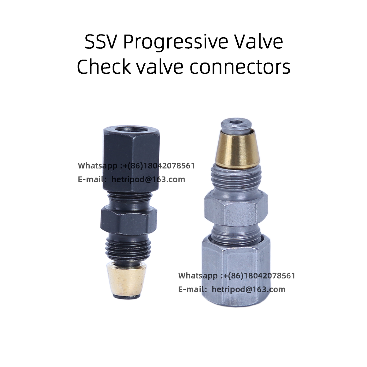 Lincoln SSV Progressive Valve Check Valve Ferrule Fitting Output